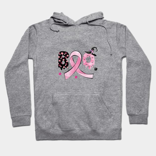 Boo Breast Cancer Halloween Hoodie by TsunamiMommy